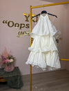 Ninthe Ruffel Jurk - Offwhite