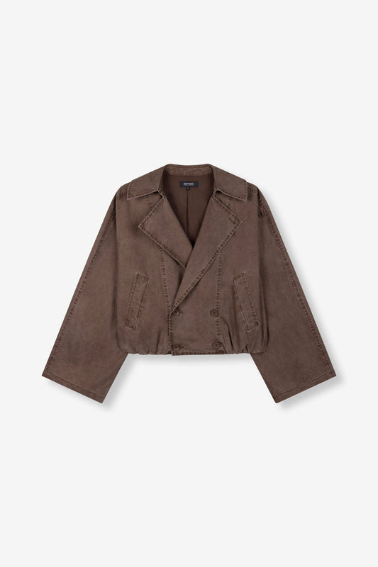 Sienna Refined Department Oversized bomber trenchcoat - bruin